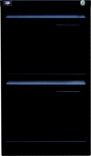 Bisley LIGHT hangmapkast, enkel spoor 2 HR laden, zwart, IPCCA12633