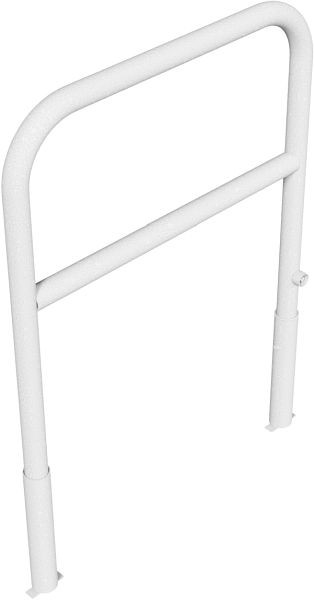 Schakedeflectorbalk Ø 60mm afneembaar en draaibaar met driehoekslot met kniebeugel, thermisch verzinkt, totale breedte: 1000 mm, 465_32F