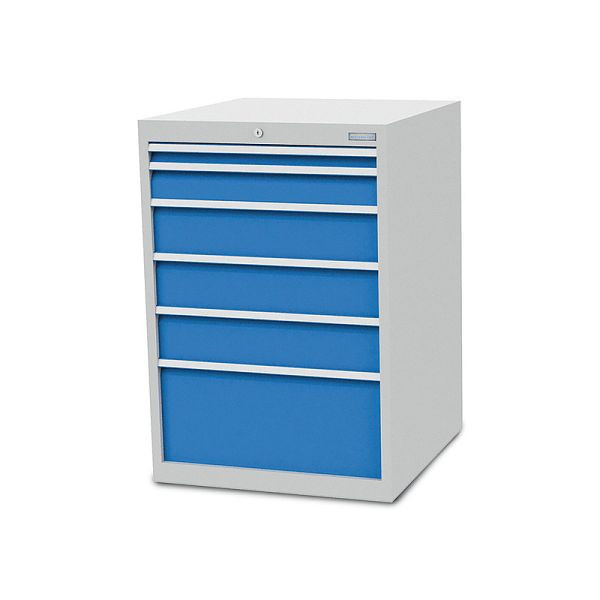 Bedrunka + Hirth ladekast, diepte 736 mm, R 24-24, 6 x lade, 705 x 736 x 1019 mm, paneelhoogte in mm: 1x 50, 1x 100, 3x 150, 1x 300, 700 / 1131V10A