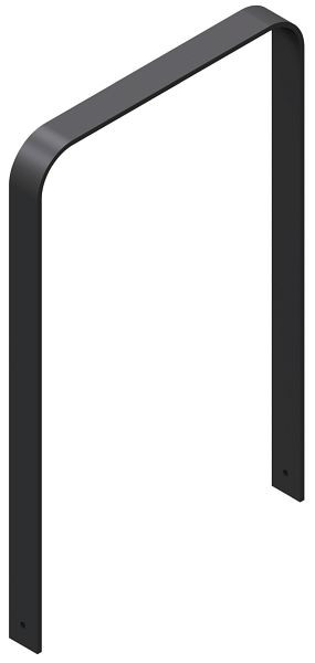 Schake leunbeugel van gebogen platstaal, 80 x 12 mm, zonder dwarsbalk, totale breedte: 750 mm, thermisch verzinkt en gecoat DB 703, 4052_075B