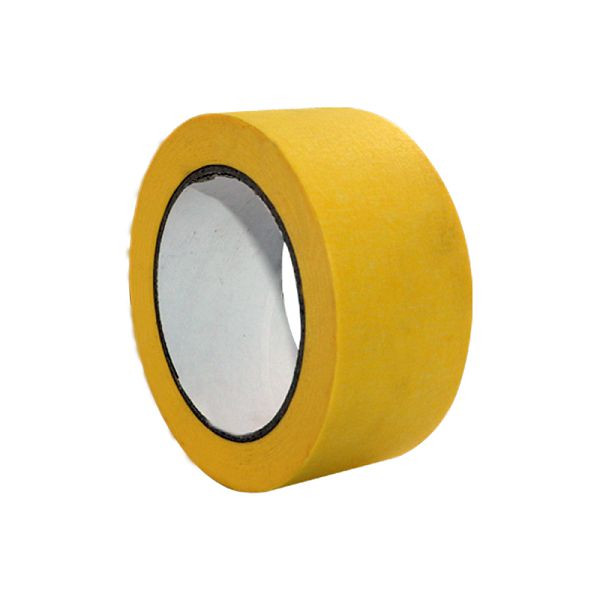 VaGo-Tools 1 rol beschermtape 33m plakband PVC reinigingstape maskeertape gegroefd geel, VE: 33m, 330-48-33x1_zv