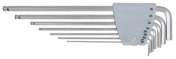 KS Tools RVS inbussleutelset XL, 7-delig, 964.0515