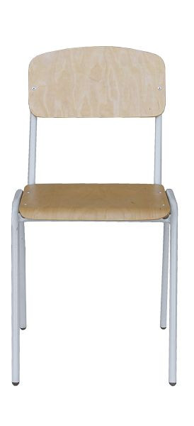 Lüllmann houten stapelstoel, 465/805 x 425 x 380 mm, lichtgrijs/hout, 225310