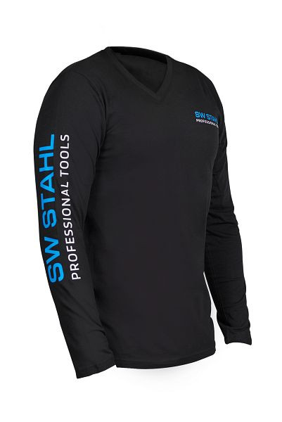 SW-Stahl shirt met lange mouwen en V-hals, maat XL, 50018-XL