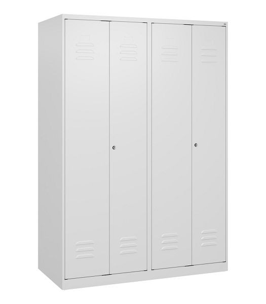 C+P Umkleidespind Classic PLUS, Doppel-Spind, 4 Abteile, 1700x1200x500mm, 9016/9016, Zylinderschlösser, 0800027-40P S10025
