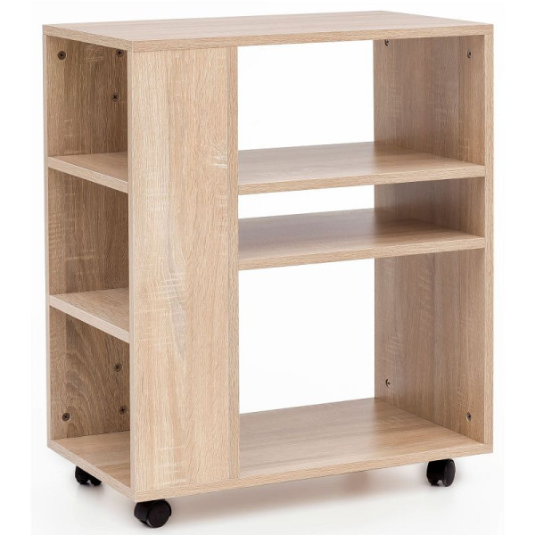 Wohnling Sonoma plank 60x35x75 cm met houten wielen, WL5.695