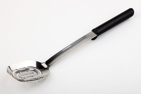 APS serveerlepel, gleuf, lengte ca. 37,5 cm, roestvrij staal, ergonomische antisliphandgreep, 00833