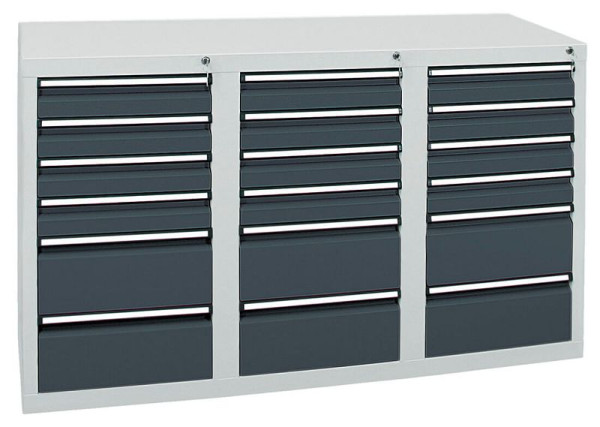 stumpf ladekast serie STS 410, RAL 7035/7016, 18 laden (12x100, 6x200 mm), 7103571