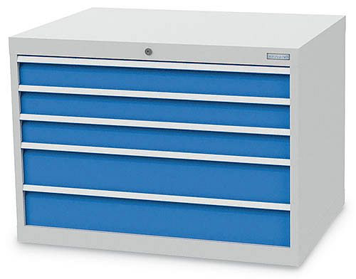 Bedrunka + Hirth ladekast, diepte 736 mm, R 36-24, aantal lades: 5, 1005 x 736 x 719 mm, paneelhoogte in mm: 3x100, 2x150, 170 / 0320V10