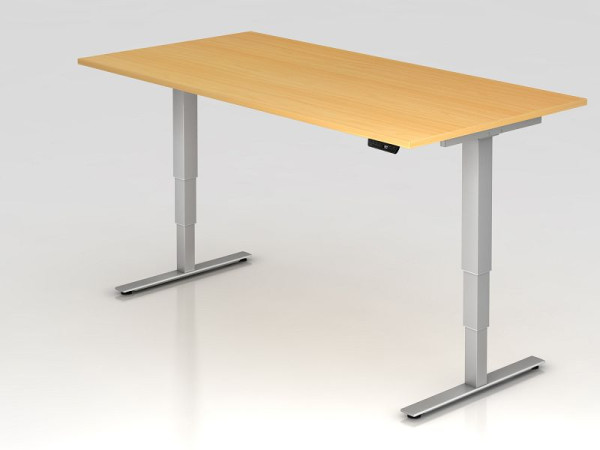 Hammerbacher elektrisch zit-sta bureau 200x100cm beuken, werkhoogte 63,5 -128,5 cm, VXDSM2E/6/S