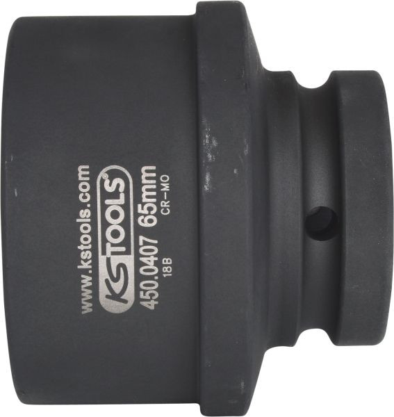 KS Tools 1" 12-kant slagdop, kort, 65 mm, 450.0407