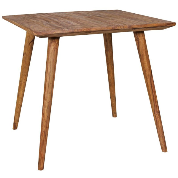 Wohnling eettafel REPA 80 x 80 x 76 cm Sheesham rustiek massief hout, WL1.966