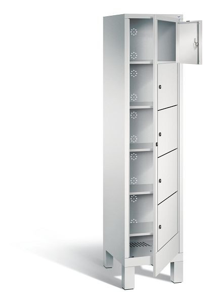 C+P wasverzamelkast Evolo, H1850xB420xD500mm, kleur: lichtgrijs, 48060-105 S10008