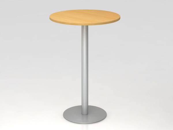 Hammerbacher bartafel 80 cm rond beuken/zilver, frame zilver, VSTH08/6/S