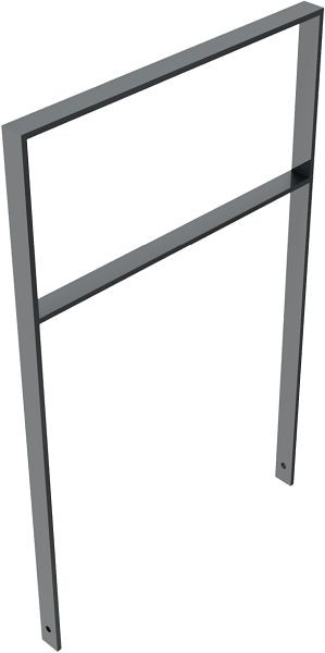 Schake armleuning van platstaal 50 x 12 mm, met dwarsbalk, totale breedte: 750 mm, thermisch verzinkt en gecoat DB 703, 451_075B