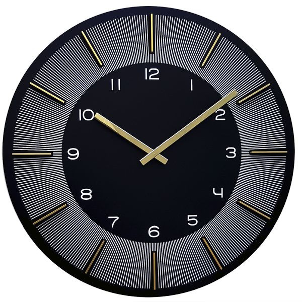 Technoline quartz wandklok, cijfers: goud, afmetingen: Ø 40 cm, WT 2540