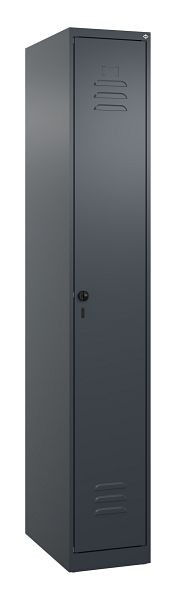 C+P luierkluis Classic PLUS met middenwand, 1850x300x500mm, 7016/7016, veiligheidsdraaigrendel, 080000-10F S10023