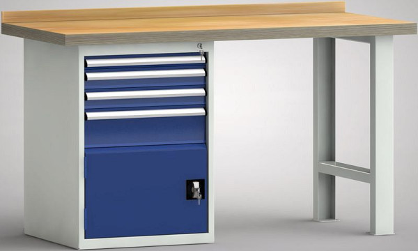 KLW standaard werkbank - 1500 x 700 x 840 mm L x D x H, WS515N-1500M40-E1920