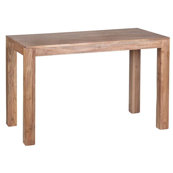 Wohnling eettafel massief hout MUMBAI acacia 120 cm, landhuisstijl ontwerp donkerbruin, WL1.442