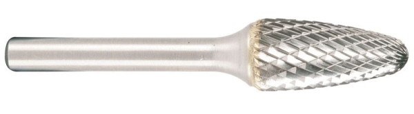 Projahn hardmetalen frees vorm F rondboog d1 12,7 mm, schachtdiameter 6,0 mm kruisgeslepen, 700666127