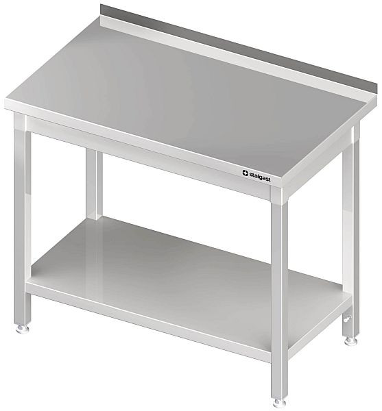Stalgast Arbeitstisch mit Grundboden, 400x700x850 mm, ohne Aufkantung, verschweißt, VAT04702
