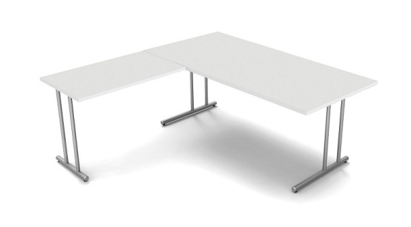 Kerkmann bureau B 1800 mm met verlengstuk 1000 x 600 mm, lichtgrijs, 11467411
