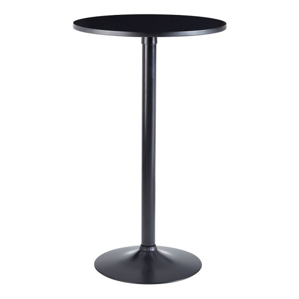 Wohnling Design Bartafel Zwarte Bartafel Ø 60 cm Metaal/Hout, 100 cm Hoog, Modern, WL6.192
