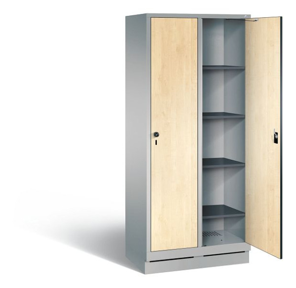 C+P washok Evolo, H1800xW810xD500mm, kleur: wit aluminium / Donau esdoorn decor, 48020-22B S10033