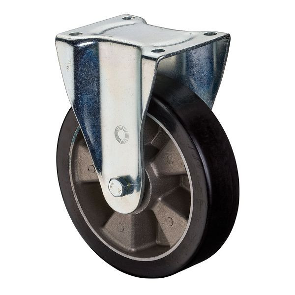 BS Rollen Zwaarlastwiel, bokwiel, wielbreedte 40 mm, wiel-Ø 125 mm, draagvermogen 225 kg, polyurethaan gegoten 78 Shore A, aluminium, kogellager, L610.B91.125