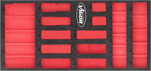 VIGOR 2-componenten zachtschuiminleg, afmetingen inzet / lademaat: S (188 x 393 x 35 mm), gebruik: V5602, V5602-L