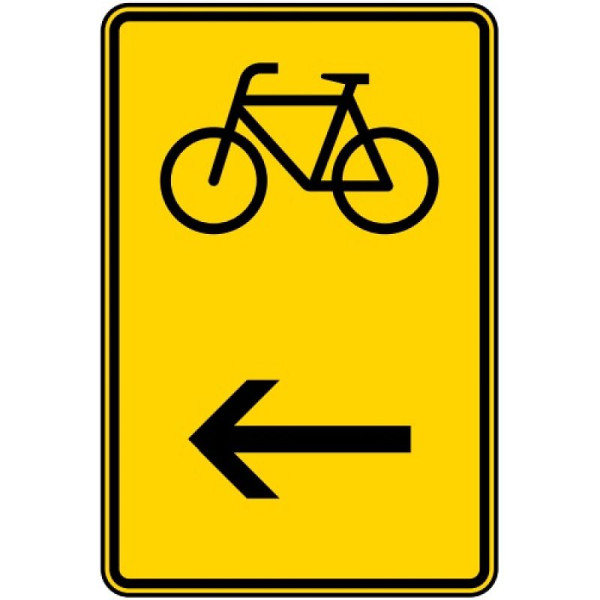 Stenen HGS fietswegwijzer hier links nr. 422-16, 630x420mm /RA1/Alform, 422-16-112