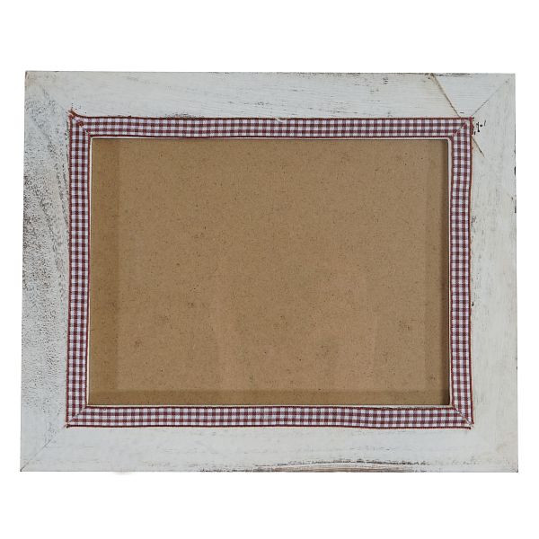 Mendler fotolijst T247, fotolijst wandlijst, 19x24cm shabby look landhuis, wit, 36370