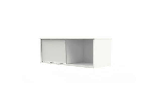 Kerkmann wand-/bovenplank met omkeerbare deuren (halve vakbreedte), fris, B 1000 x D 400 x H 360 mm, wit/groen, 13445810