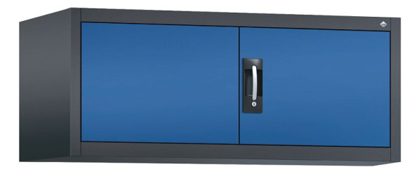 C+P bovenkast Acurado, H500xB1200xD600mm, kleur: zwartgrijs / gentiaanblauw, verzonken handgreep, 9494-000 S10022