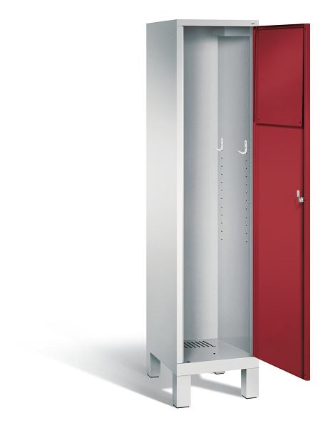 C+P wasverzamelkast Evolo, H1850xW420xD500mm, kleur: lichtgrijs/robijnrood, 48070-210 S10010