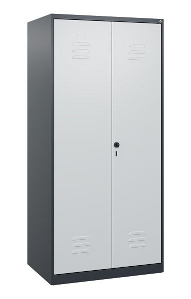 C+P Umkleidespind Classic PLUS SW, 2 Abteile, 1700x800x500mm, 7016/7035, Drehriegel, 0800027-22 S10011