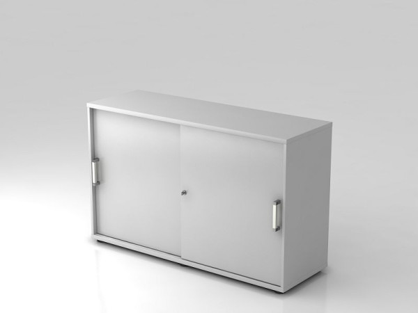 Hammerbacher schuifdeurkast 2OH 120cm chroomgreep grijs/grijs, 120x40x74,8 cm (BxDxH), V1752S/5/5/CE