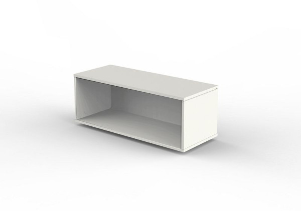 Kerkmann bovenste plank, 1 OH, met zichtbare achterwand, vorm 4, B 1000 x D 400 x H 360 mm, wit, 13449410