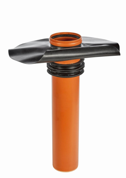 DOYMA HKD KG buis met manchet en afdichtingselement voor vloerelementen/folieflens DN 150, lengte 500 mm, 820115050001