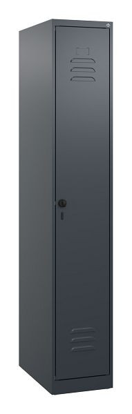 C+P luierkluis Classic PLUS met middenwand, 1700x300x500mm, 7016/7016, veiligheidsdraaigrendel, 0800007-10F S10010