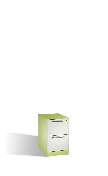 C+P hangarchiefkast Asisto, H710xB440xD600mm, kleur: virid groen/lichtgrijs, beugelgreep, 146275-211 S10073