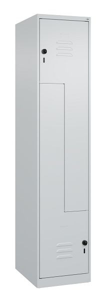 C+P Z-Spind Classic PLUS, 2 Abteile, 1850x400x500mm, 7035/7035, Drehriegel, 080003-122 S10009