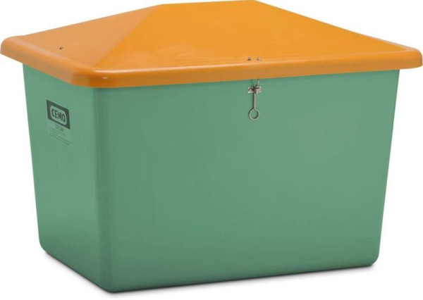 Cemo gritcontainer 700 l zonder demontage, groen/oranje, 10839