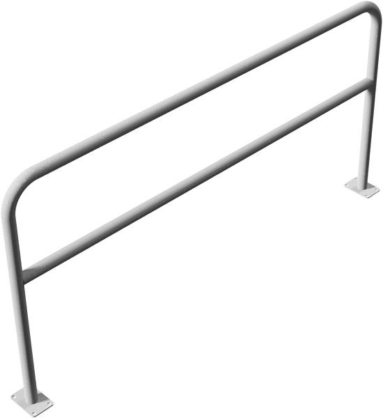Schake buisbeugel van stalen buis Ø 48 x 2,5 mm met dwarsbalk voor plugbevestiging, totale breedte 2000 mm, totale hoogte 1000 mm, thermisch verzinkt, 448_64