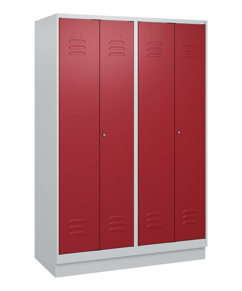 C+P luierkluis Classic PLUS SW, onderstel, 4 vakken, 1800x1200x500mm, 7035/3003, cilindersloten, 0800227-40 S10016