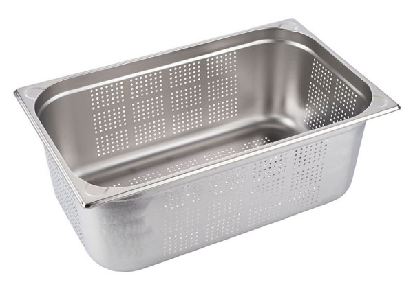 APS GN 1/1 bak, geperforeerd, 53 x 32,5 cm, diepte: 200 mm, RVS, 28 liter, 81910