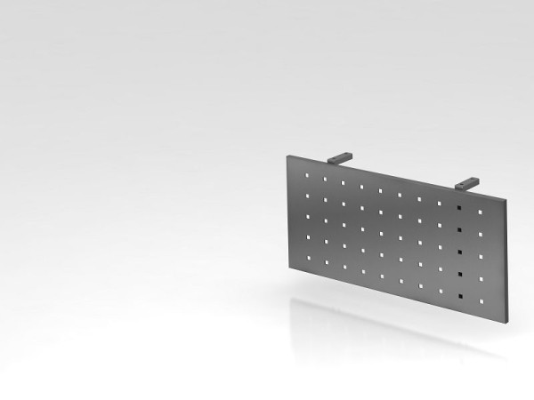 Hammerbacher scherm H=35cm 80cm, grafiet, gepoedercoat, pinhole paneel in grafiet, VRSI08/G