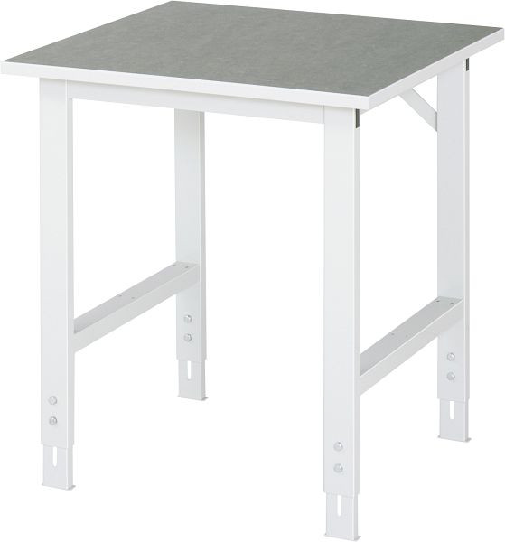 RAU werktafel Tom serie (6030) - in hoogte verstelbaar, werkblad met linoleum/universele bekleding, 750x760-1080x800 mm, 06-625L80-07.12