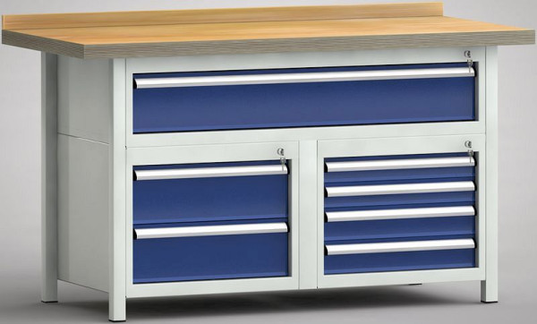 KLW standaard werkbank - 1500 x 700 x 840 mm L x D x H, WSK55N-1500M40-E7022