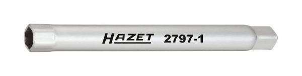 Hazet Dopsleutel voor bumperbuis, hol vierkant 6,3 mm (1/4 inch), extern zeskantprofiel, 10 mm, 2797-1